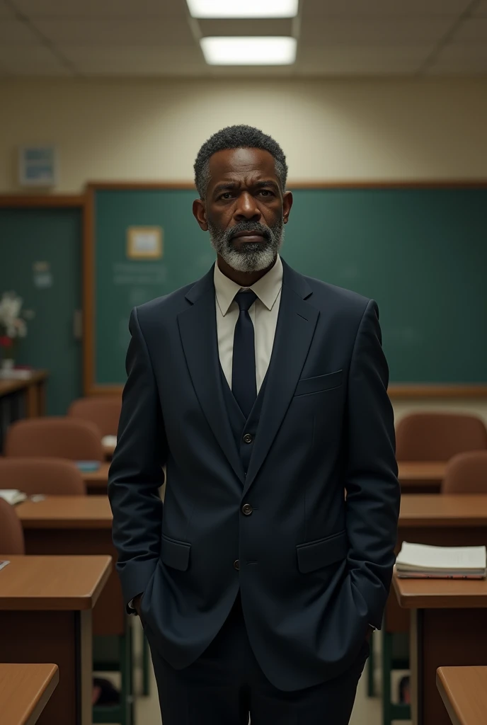 one men,dark-skinned,in the classroom