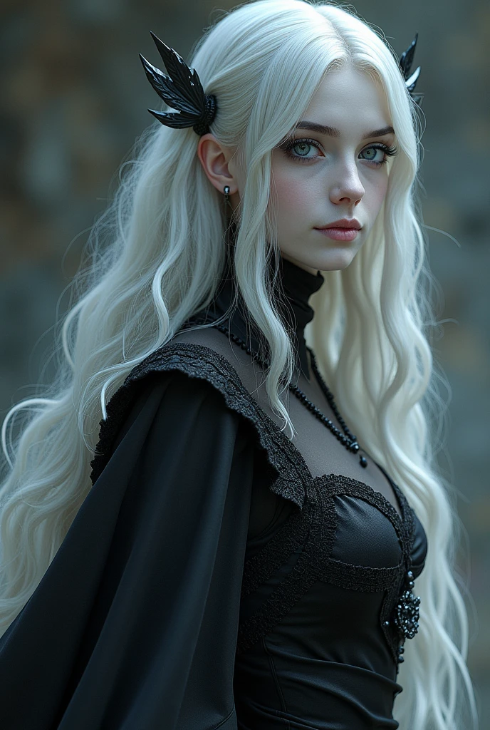 Goddess of death and destruction "Alba", whose name means "those layers of passing from darkness to light", with an hourglass figure, some enveloping grey eyes, a bright white porcelain skin and long ash-colored hair. The happiest goddess of the inn, with an extroverted character, smiling and gentle, but with keen judgment.


