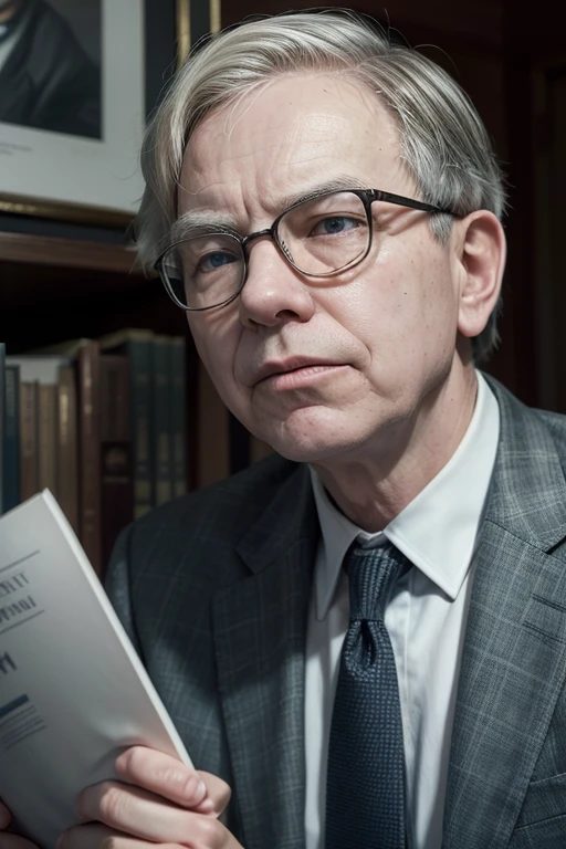 Create an image representing the mentorship of Ben Graham and his influence on Warren Buffett. Show the cover of 'The Intelligent Investor' and depict a young Buffett having an epiphany moment, realizing the potential of the investment world, laying the foundation for his future empire.