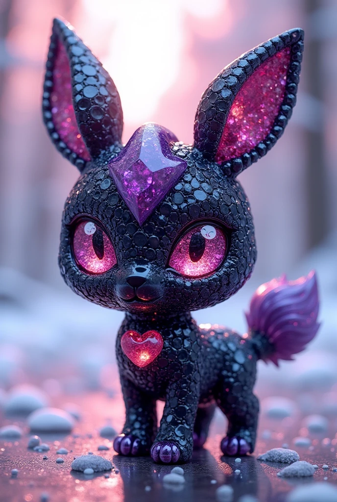 Original Kuromi from the world of My Melody made of diamonds with their respective color