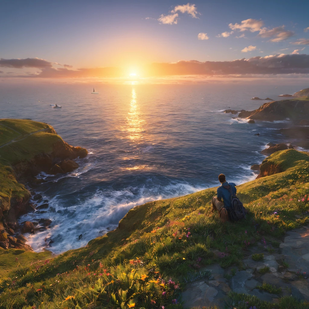 man gay, 8k, masterpiece, sunrise