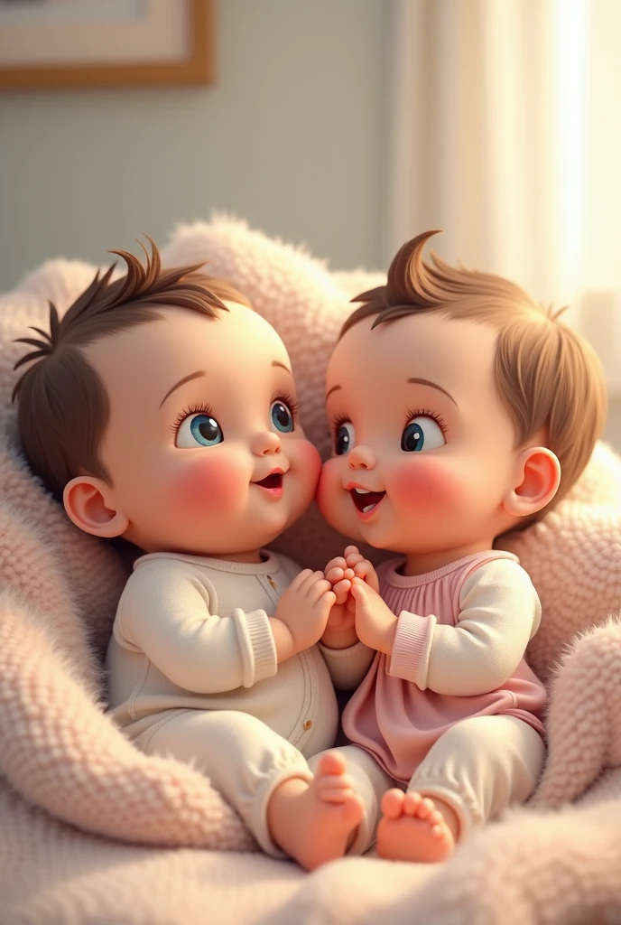 baby boy & 6 months old baby girl
