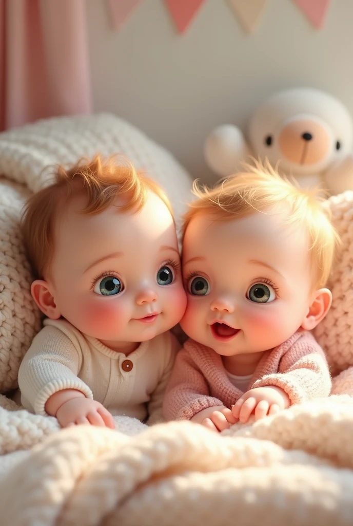 baby boy & 6 months old baby girl