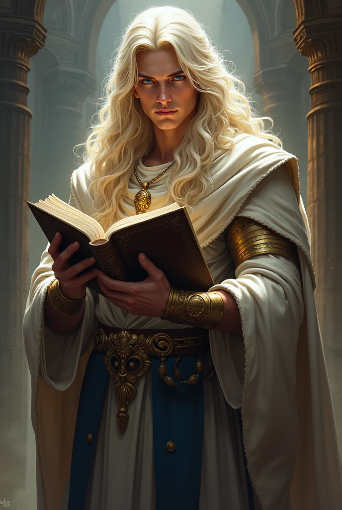 God of evolution and judgment "Sebastian", whose name means "Worthy of respect", She has long blonde hair, with blazing blue eyes, with great intelligence and always has a book in his hands, representing his intellectual. The most fearful and careful God of the inn.