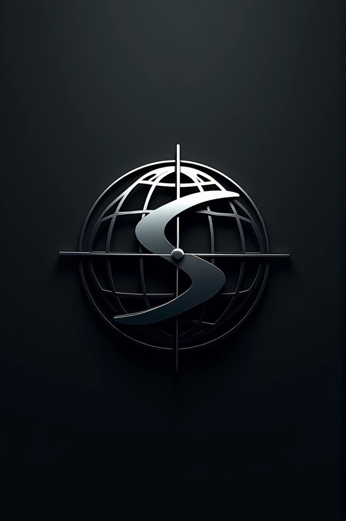 A logo for my global security company the logo should look like abstract globe that look like a gun scope with an S shaped design colors should be black , chrome and silver cool eye catching details and design 