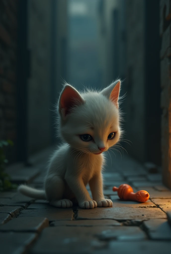 A sad kitten