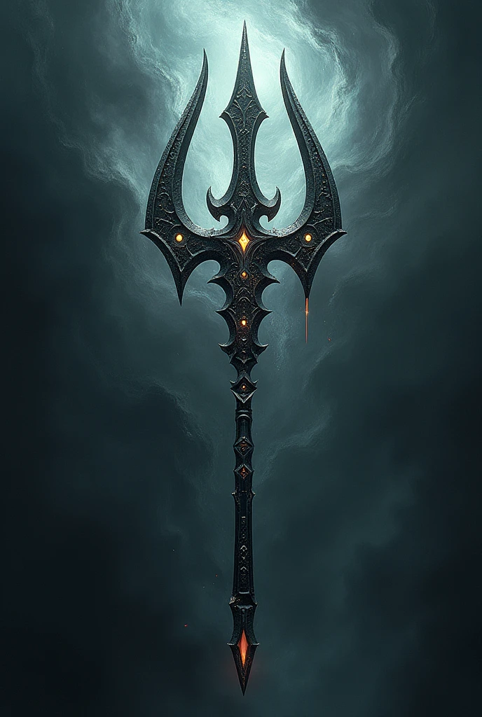 Double-bladed spear of a darkness and gravity user