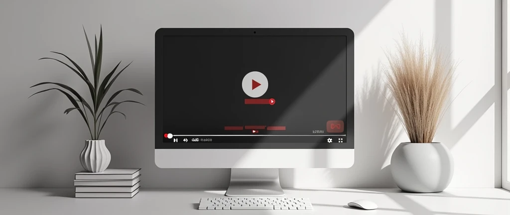 Youtube video player mockup with subscribe button