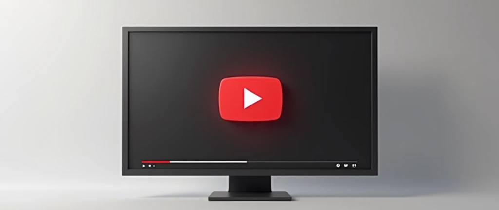 Youtube video player mockup with subscribe button