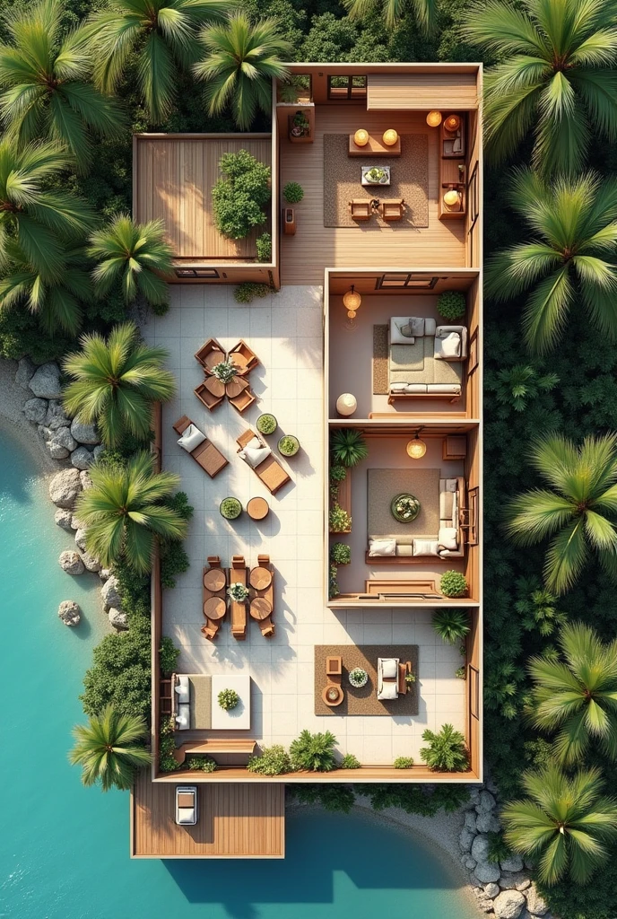 Create a 2nd floor plan with the architect tropical