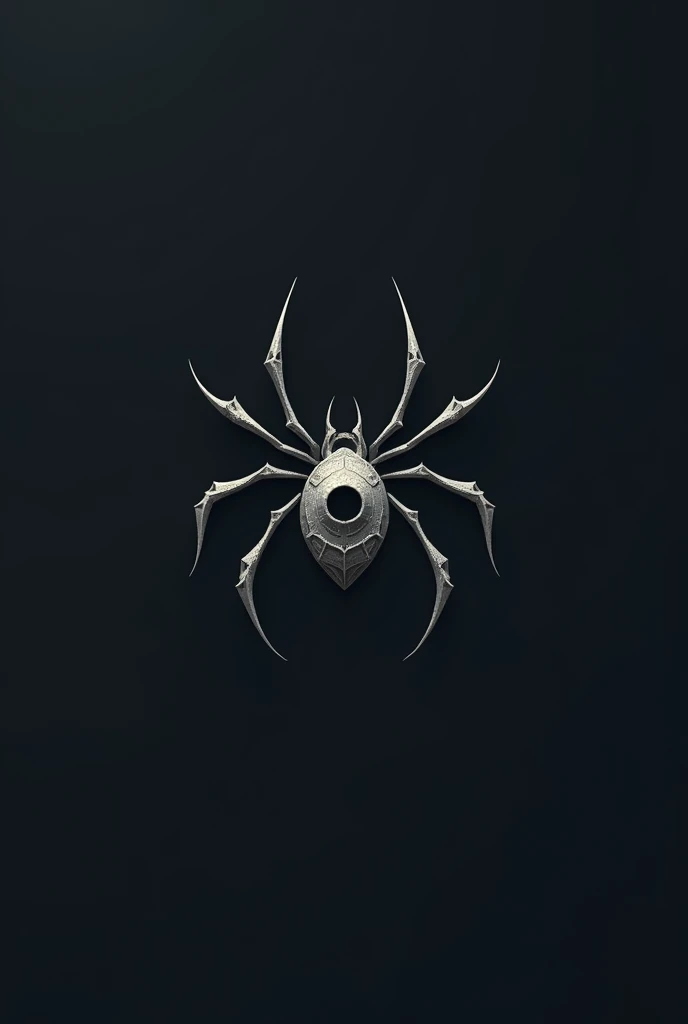 Make a logo for a Techno event agency, in which you add the elements of a spider and an eye with a more minimalist gothic style 