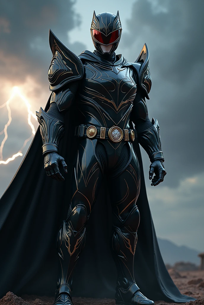 Power Ranger Black in full shining armor
