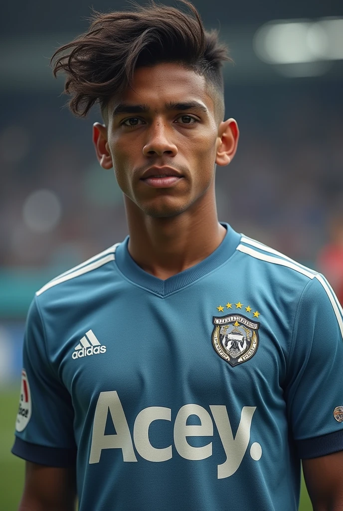 Make an image of a player with the shirt written "JAMES RANDOM" well highlighted, this player's name is "acey"