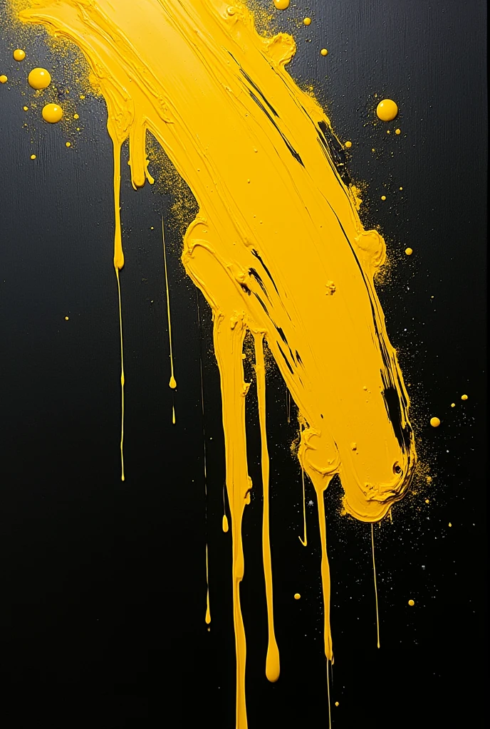 Black background with yellow details as if it were paint 