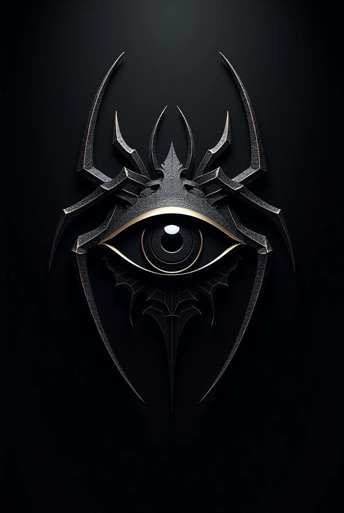 Make a simple logo for a Tech event agency, in which you add the elements of a spider and an eye in a gothic style