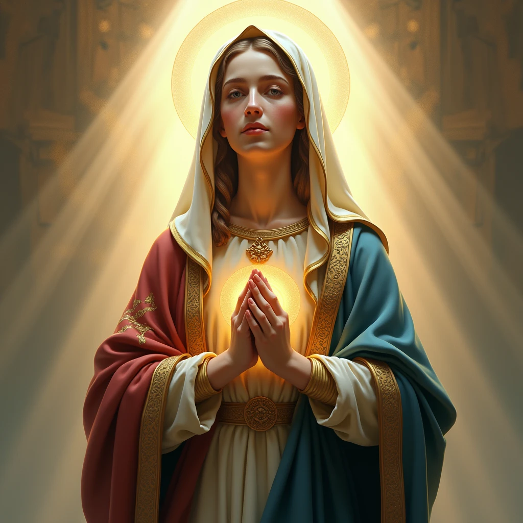 Create our lady of graces in image proportion 1:1