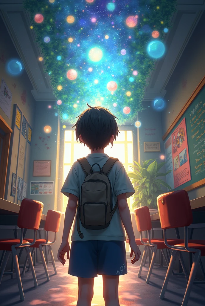 The same person suddenly waking up to enrich the scene at school
