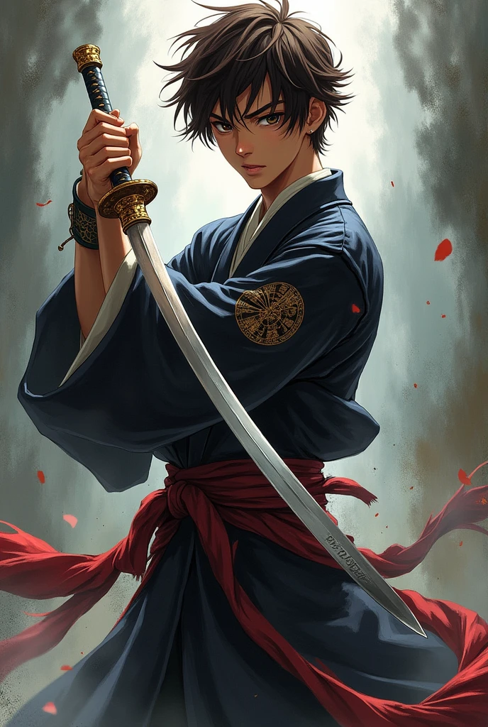 Tandjiro kamado with a katana
