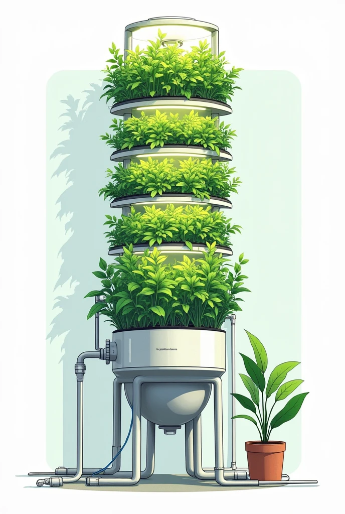 vertical hydroponics easy drawing