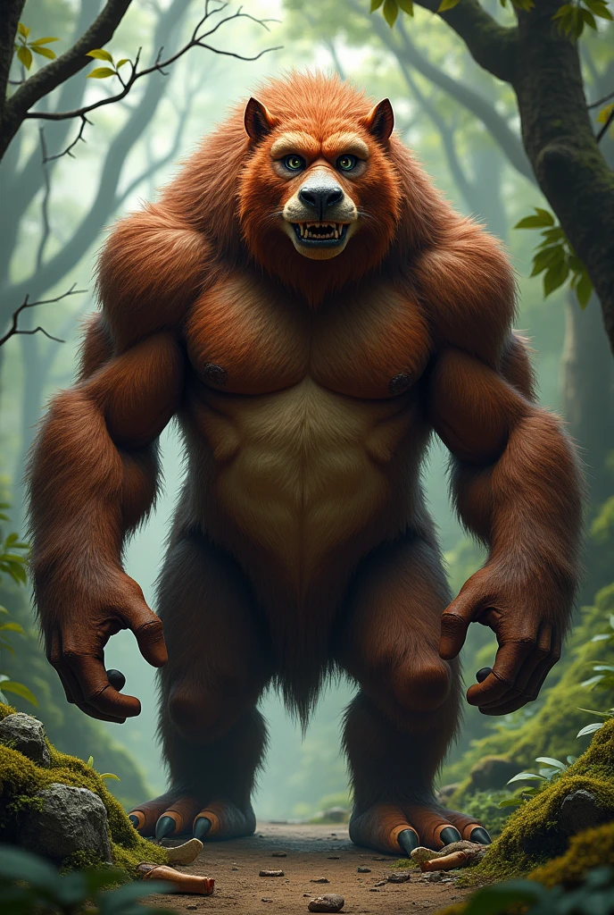 short leg, long torso, hairy creature, superfauna mammal, bipedal
