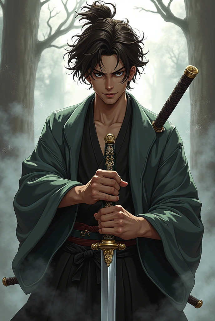 Tandjiro kamado with a katana