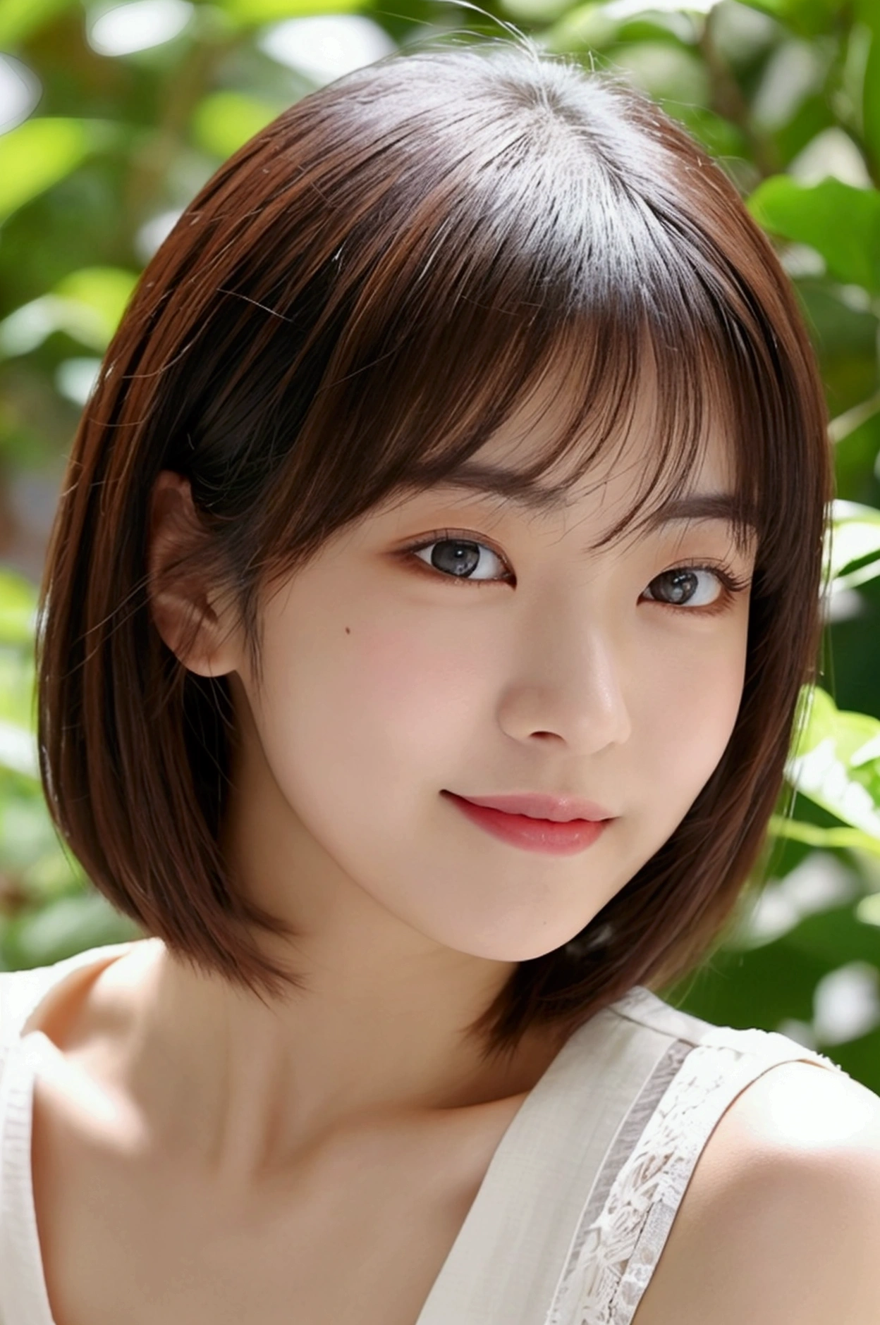She is a 20-year-old Japanese idol..!
Face and eye color:Has a cute face and soft features、big, Clear Eyes、Sparkling deep brown eyes。
Hair color and length:Straight black hair、Flows straight down to the shoulders。
Facial Features:整ったFacial Featuresで、A sweet smile on her little face。
three size:A slender body with a soft, fluffy texture、D Cup、The waist is slim、The hips are nicely rounded。
character:Cheerful and friendly、誰とでも仲良くなれる社交的なcharacterでありながら、They have the core strength to stand firm in their beliefs and goals..。