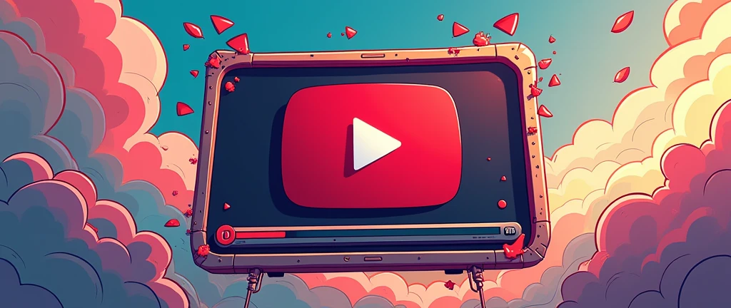 A high-quality, eye-catching YouTube frame logo, Youtube video player mockup with subscribe button, playful and dynamic in composition, featuring youtube logo, in an anime art style