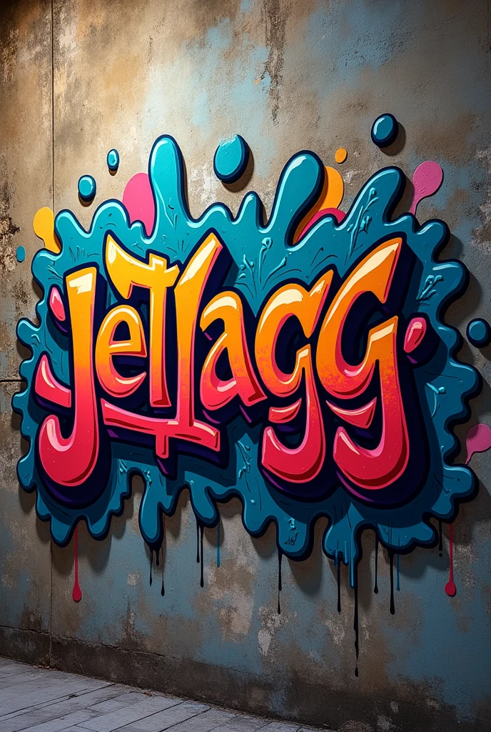 Graffiti style text saying jjetlagg.co