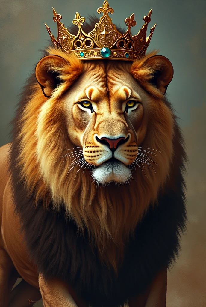 Judah lioness face with crown