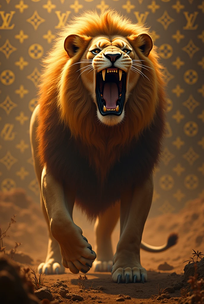 Lion King, roar, aggresive, Louis Vuitton 