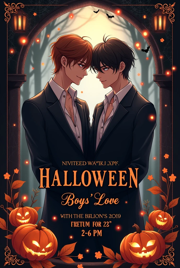 A Halloween invitation to a BL event on October 26th from 2-6pm with instructions to post on Instagram