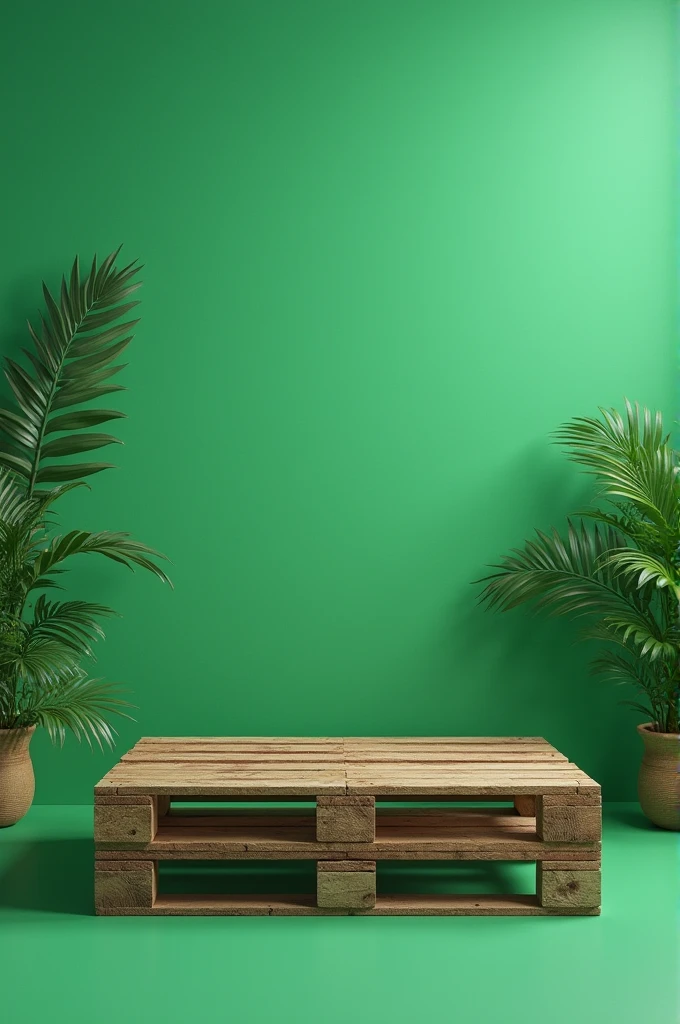 Green pallet backdrop