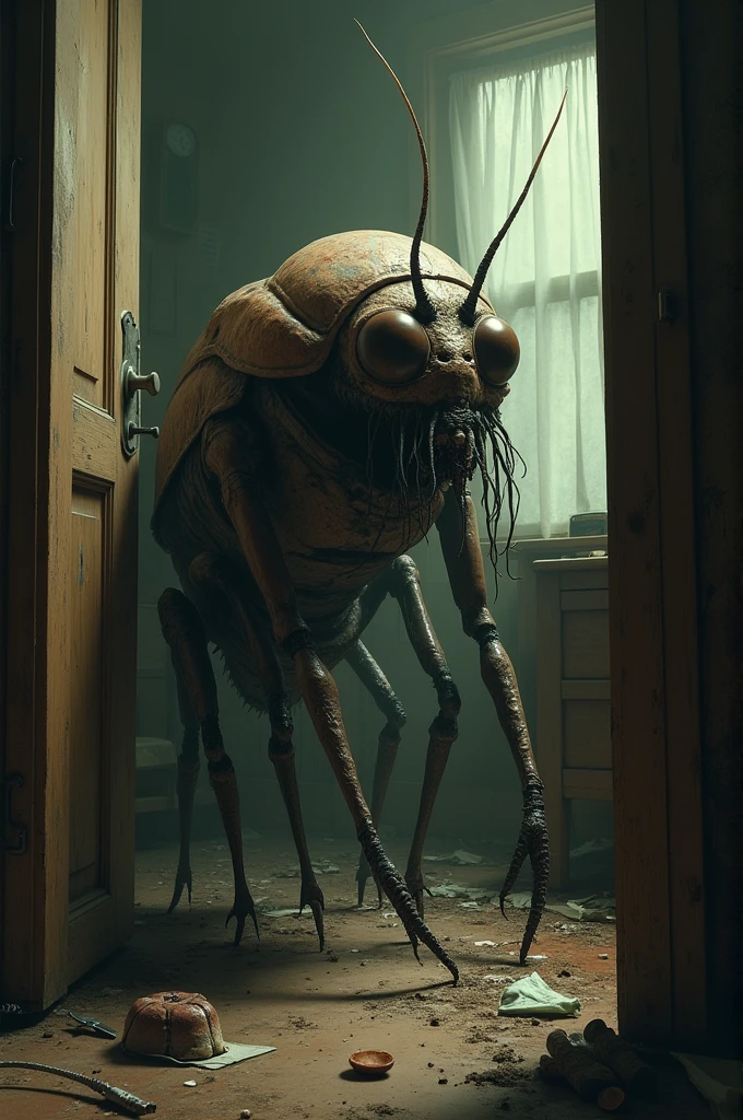 Images from a scene from Franz Kafka's novel Metamorphosis