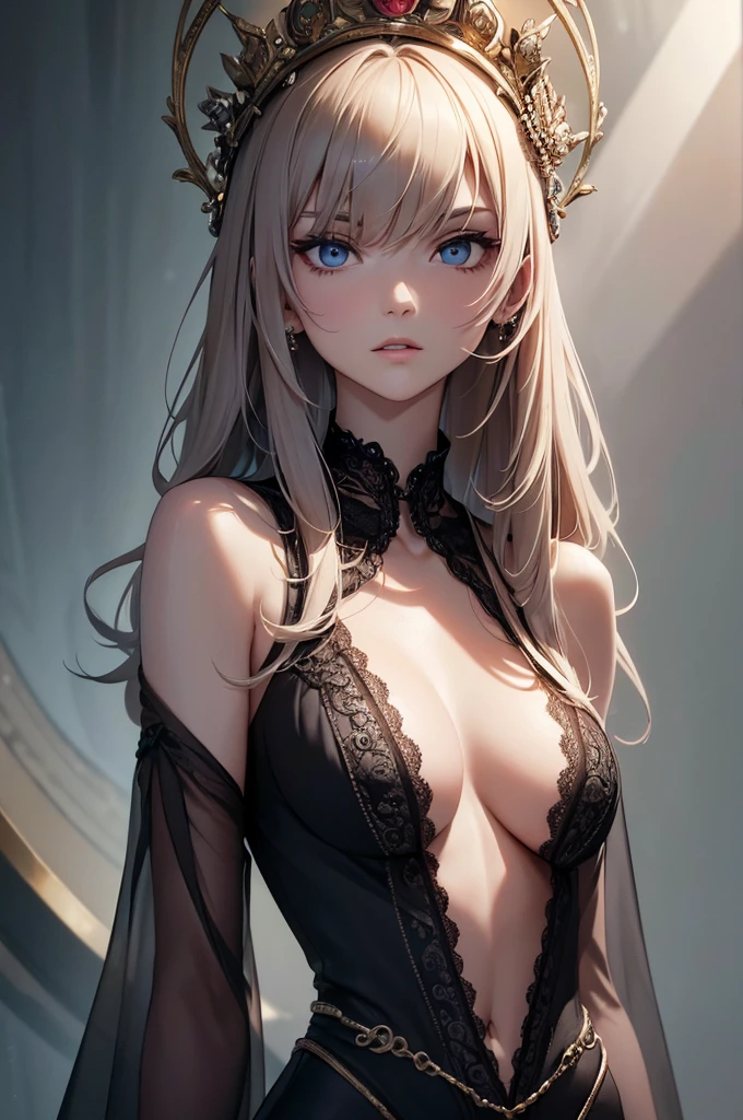 (Highest quality,4K,High resolution,masterpiece:1.2), (Very detailed), (Slender beauty)(Age 27)King's Palace,sit cross-legged on the throne,I can see her panties,(Panty shot),Full body,angle,From below,