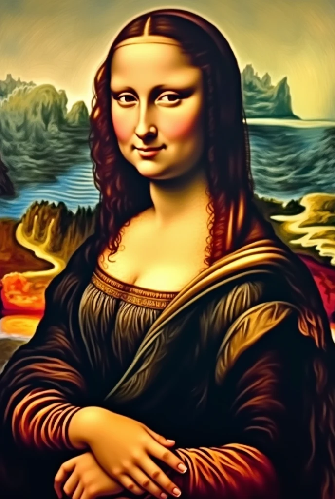 Painting of the mona lisa anime version ( hentai)