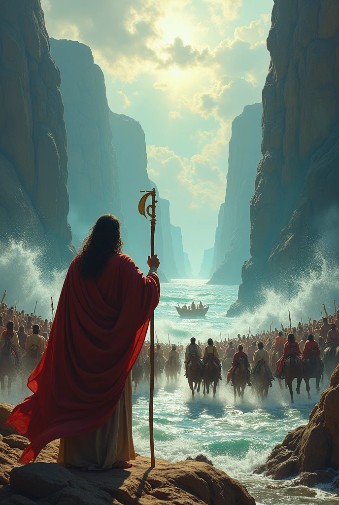 Moses opening the red sea