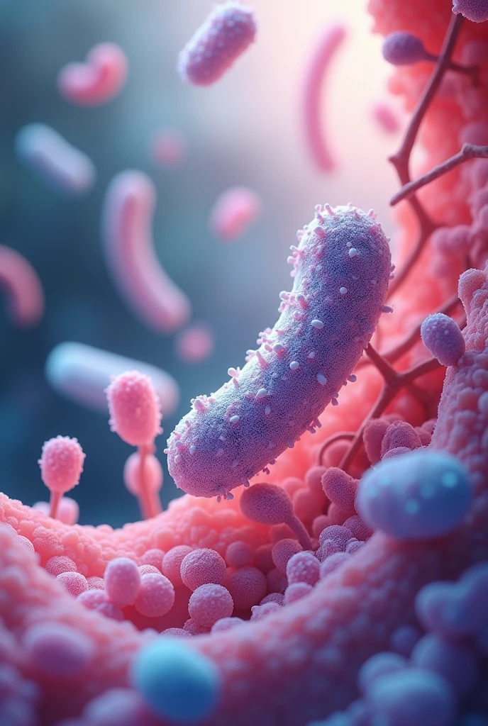 Create an image about probiotics but something not so animated but not so simple