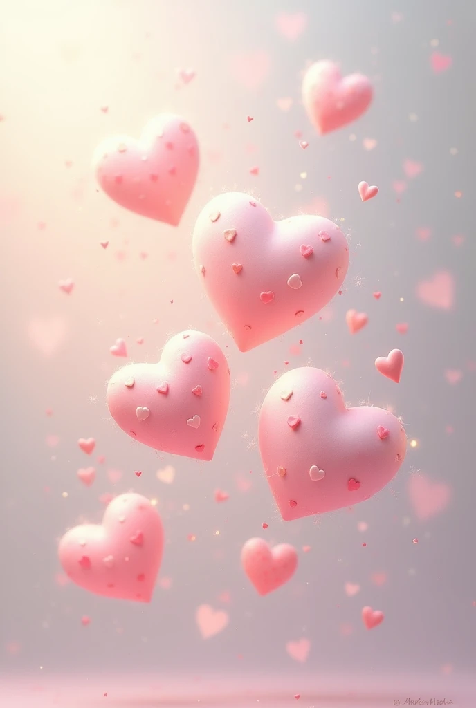 Delicate little hearts and polka dots