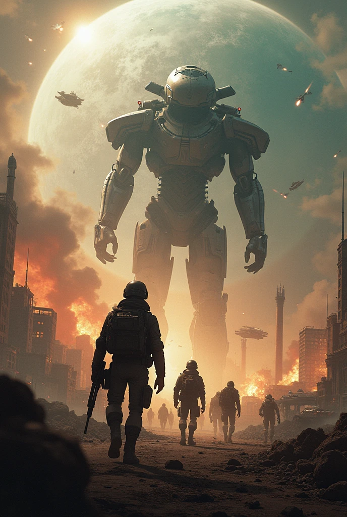 Humanity fighting against all extraterrestrials