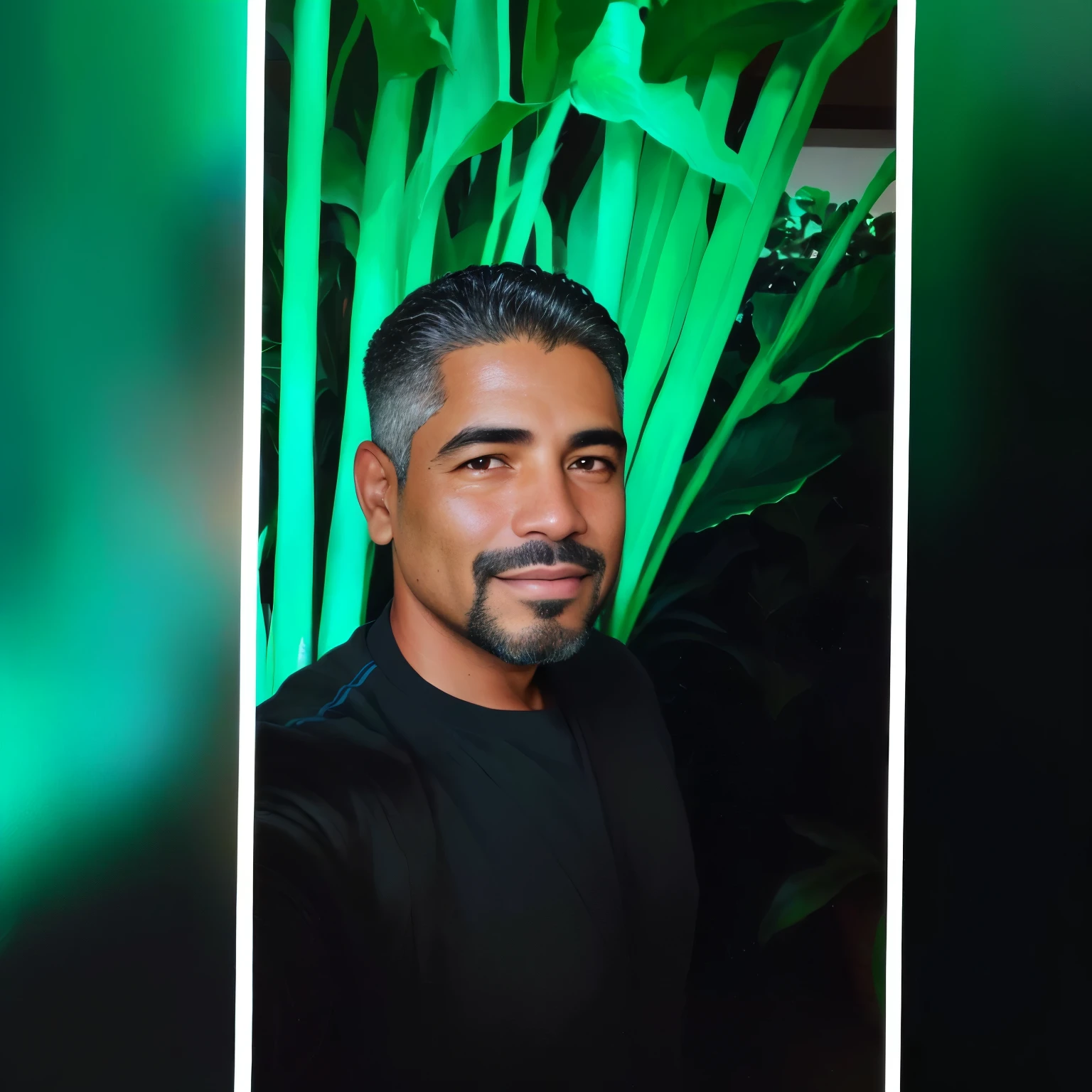 there is a man that is standing in front of some plants, david rios ferreira, very very low quality picture, about 3 , 4 0 years old man, jose miguel roman frances, 8k selfie photograph, ronaldo luis nazario de lima, andres rios, icaro carvalho, emad mostaque, (3)