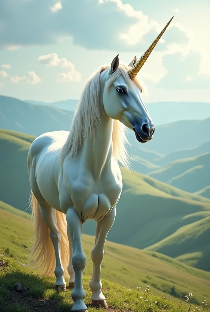 (photorealism:1.2), unicorn in the distance