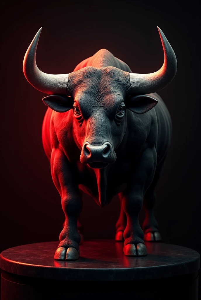 Realistic logo, Bull Bulls Espetaria, esquema de cores vermelho e preto, ultra realistic 8k
