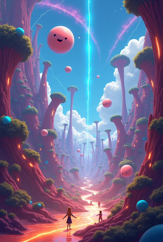 Draw and create a fantastic land of Energyland, where the laws of physics came to life, it must be for children