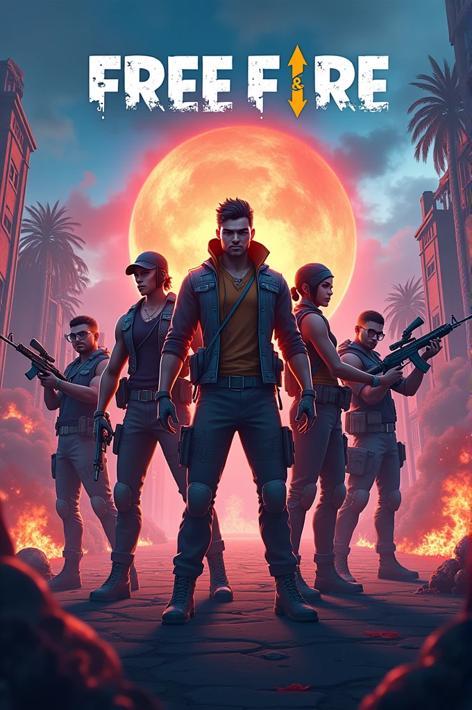 A very creative and eye-catching free fire recruitment banner 