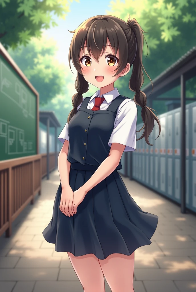  girl in school uniform 