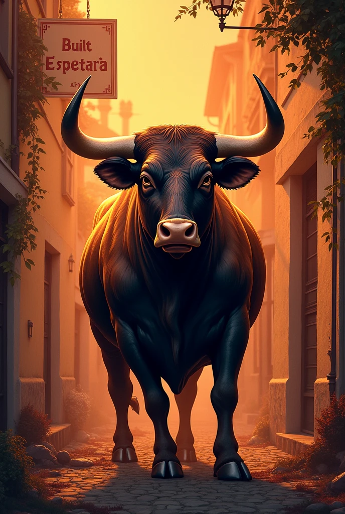 In this image, Write ( Bulls Espetaria)