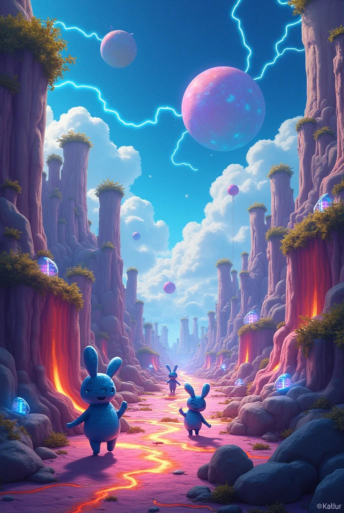 Draw and create a fantastic land of Energyland, where the laws of physics came to life, it must be for children