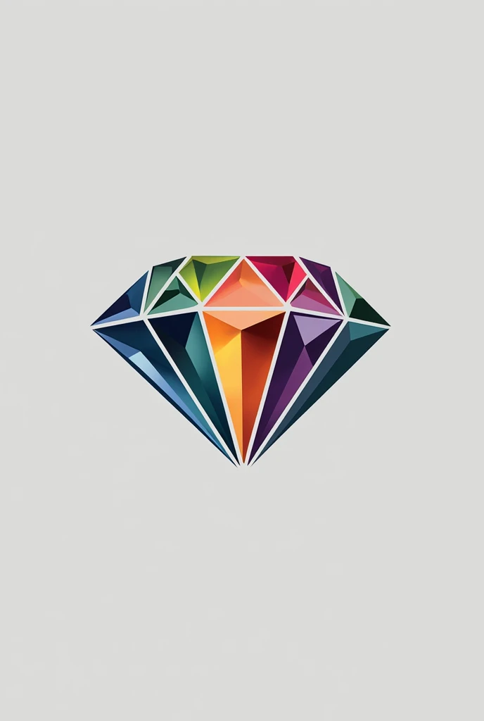 A jewelry-based logo made simple, containing white diamond ,sapphire ,emerald ,ruby topaz and amethyst