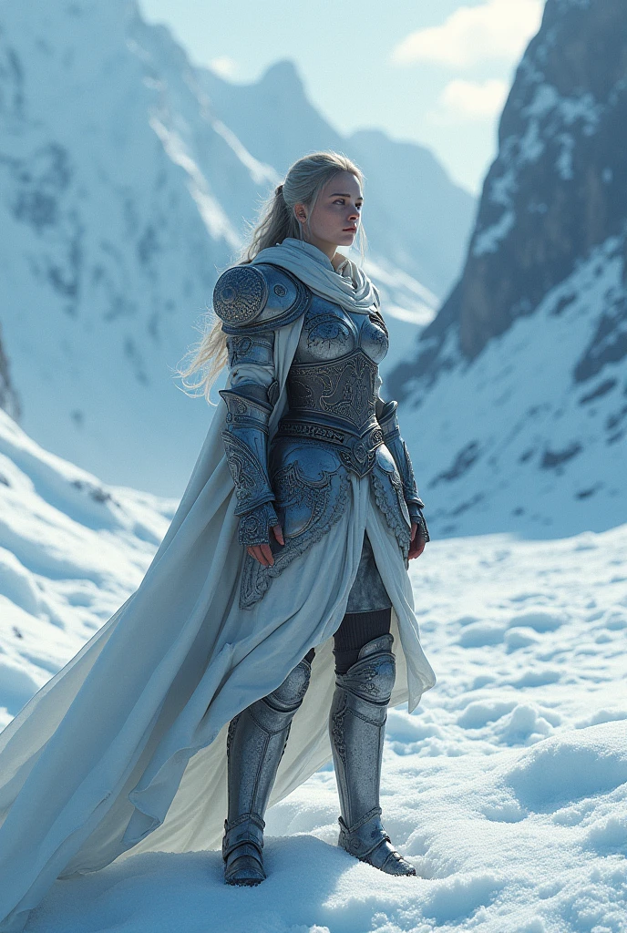 female warrior on ice