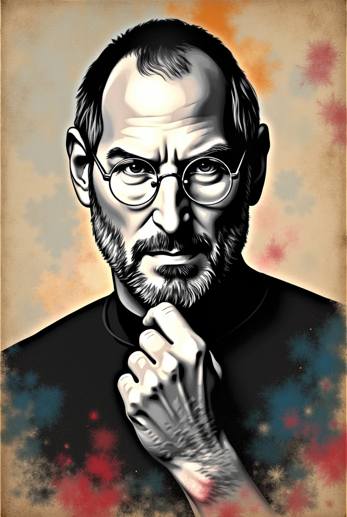 Collage about the life of Steve Jobs